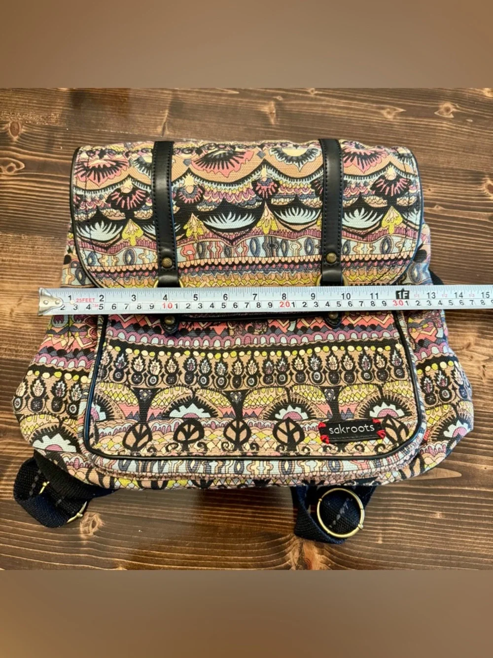 Sakroots‎ Multicolor Boho Canvas Convertible Backpack/Crossbody